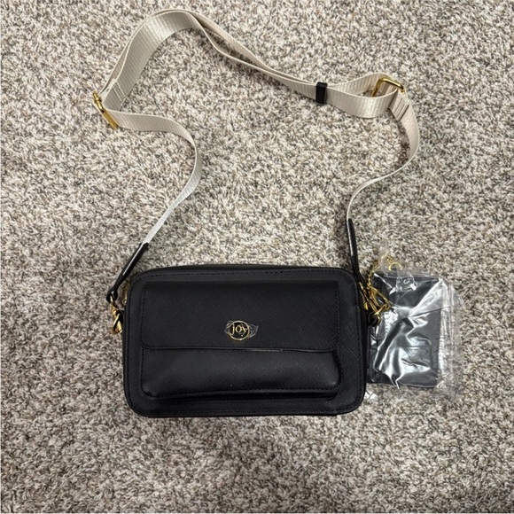 Joy Clean & Chic Saffiano Leather Crossbody Camera Bag Black Onyx - Picture 3 of 8